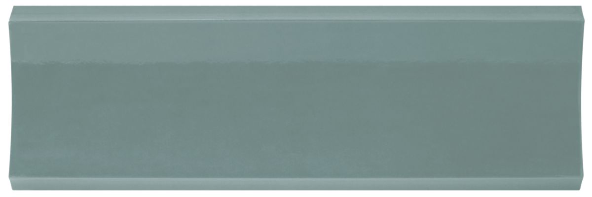 Faïence murale bombée Bow - teal brillant - 15x45 cm