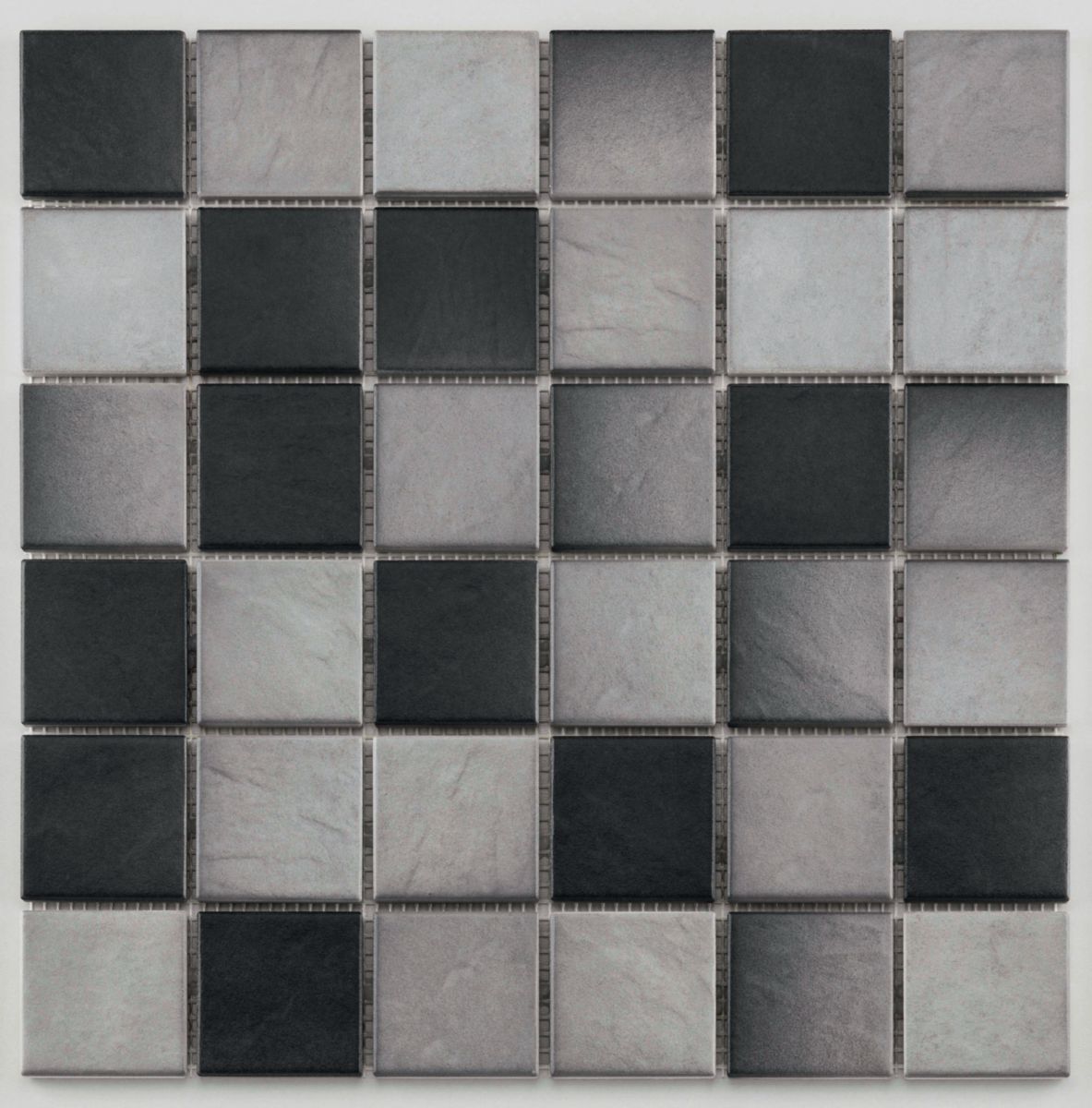 Mosaïque sol intérieur grès cérame Grip - mix noir - trame 31,4x31,4 cm - carreaux 5x5 cm