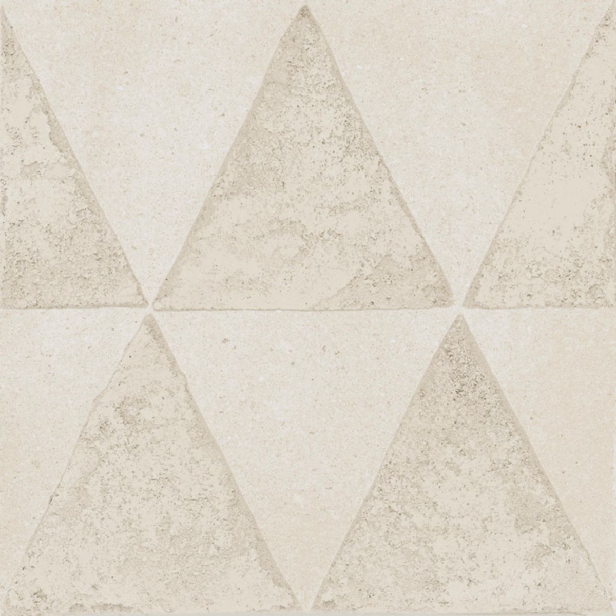 Carrelage grès cérame émaillé Crogiolo Artcraft - pomice décor triangoli - 20x20 cm