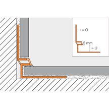 Profilé angle rentrant Schlüter Dilex Eke PVC blanc brillant L. 2,5 m -11x10 mm EKEU11/O10BW