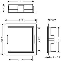 Niche murale XTRASTORIS ORIGINAL 300/300/100 avec cadre intégré, Noir mat