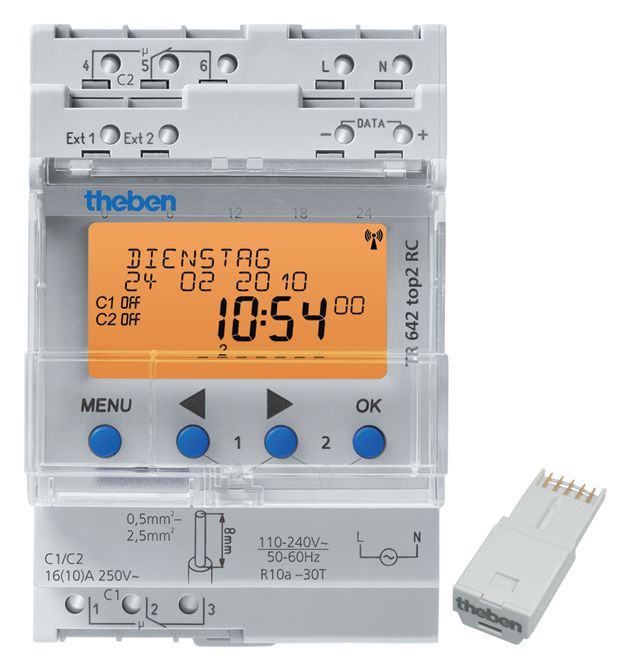 Interrupteur horaire digital modulaire - 3 modules - 230 V