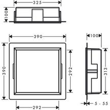 Niche murale XTRASTORIS ORIGINAL 300/300/100 avec cadre intégré, Noir mat