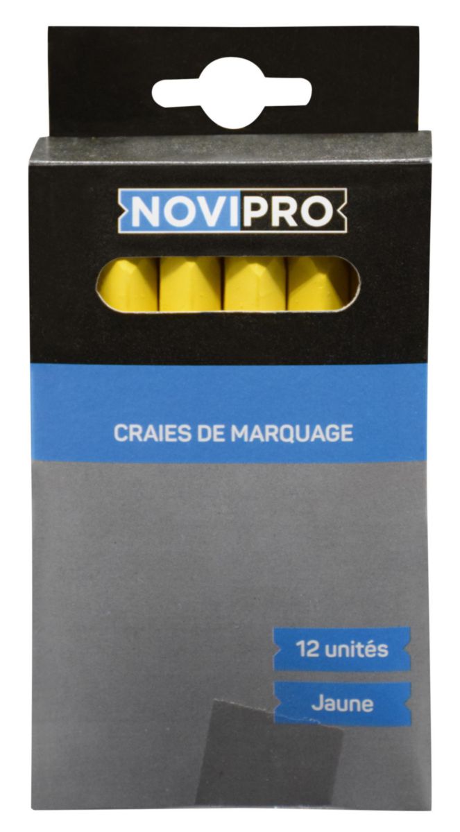 Craie de marquage - jaune - boîte de 12 pcs