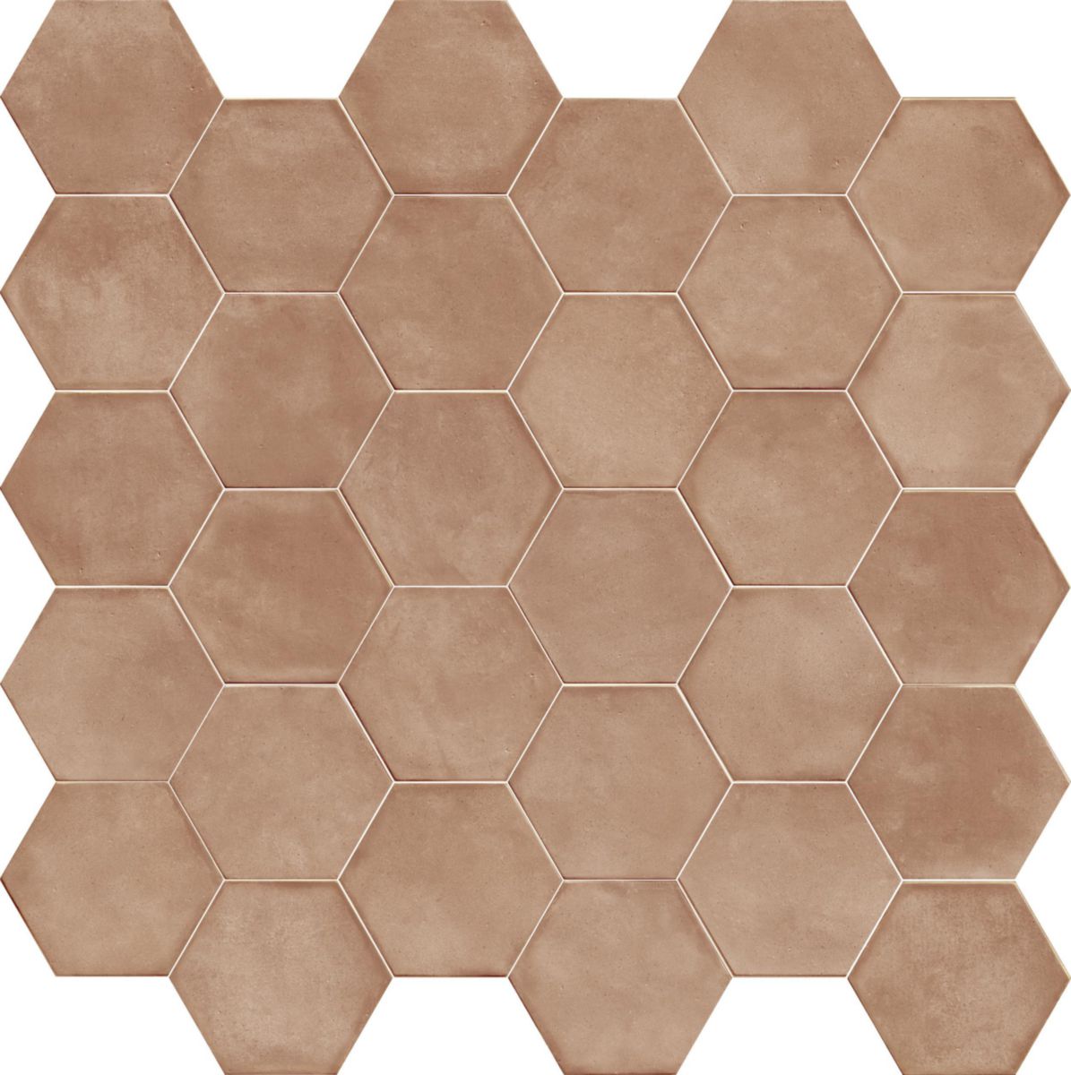 Carrelage hexagonal grès cérame émaillé Crogiolo Artcraft - cotto - 21x18,2 cm