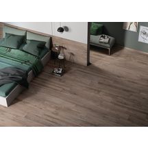 Carrelage lame de parquet grès cérame Othello - brown rectifié - 20x120 cm