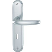 Garniture Atlanta clé L pour porte à profil - aluminium - plaque 250x36 mm