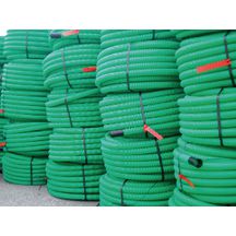 Gaine Hekaplast TPC en PEHD à double paroi annelée/lisse vert DN_40mm couronne de 25m