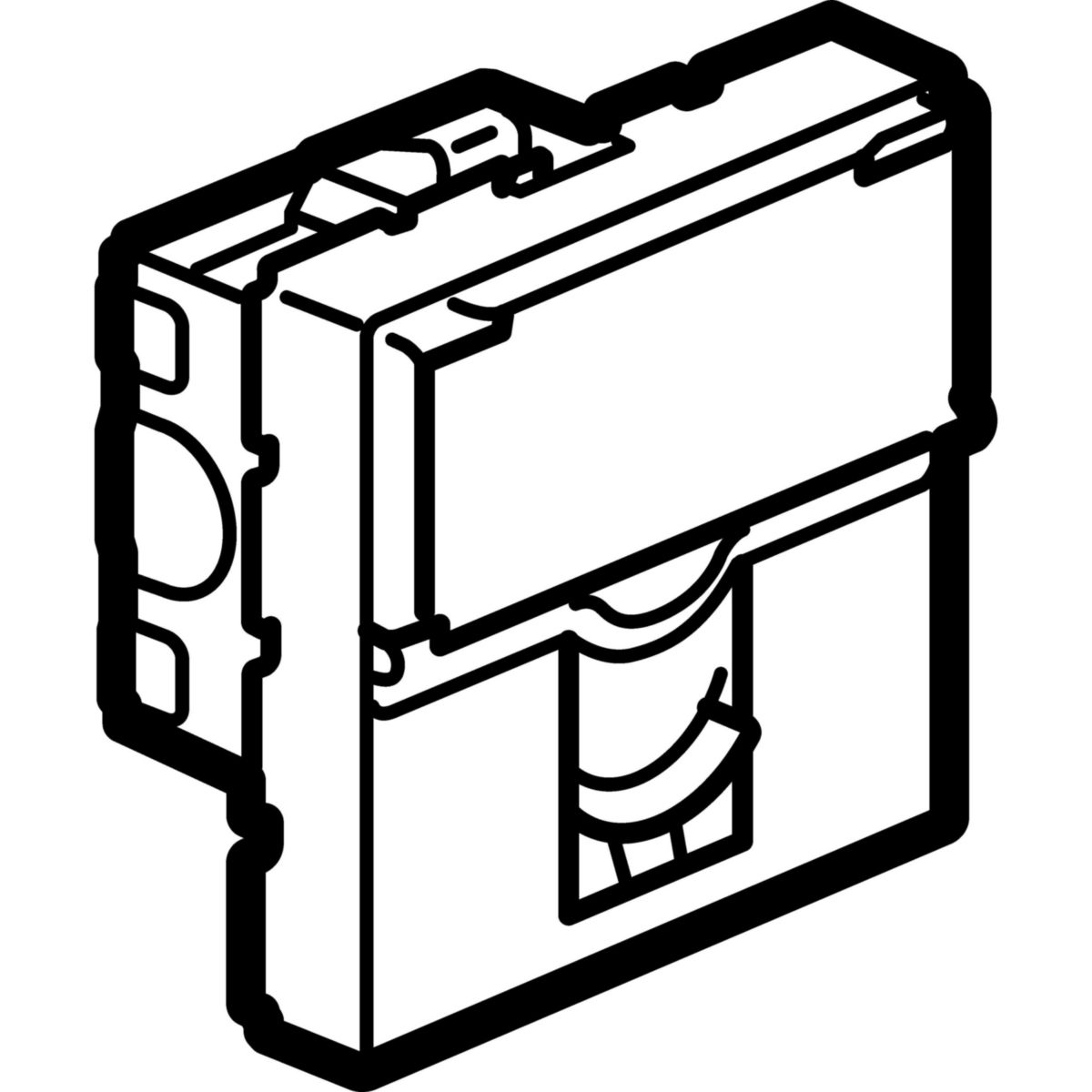 Prise RJ 45 Cat.6A STP - 2 modules - blanc