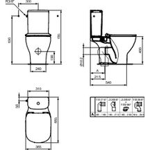 Pack wc sur pied Tesi Aquablade sortie horizontale abattant ultrafin frein de chute Réf. T033601