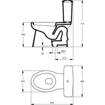 Réservoir ASPIRAMBO avec chasse simple, blanc Réf. P945101