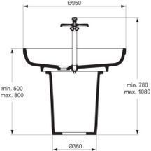 Vasque LE CIRCULAIRE seule diamètre 95 cm, blanc Réf. P311001