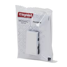 Poussoir Mosaic Easy-Led 6 A - 1 module - composable - blanc