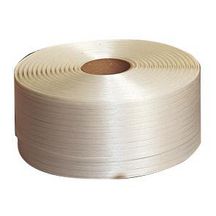 Feuillard polyester textile - blanc - bobine de 13 mm x 1100 m