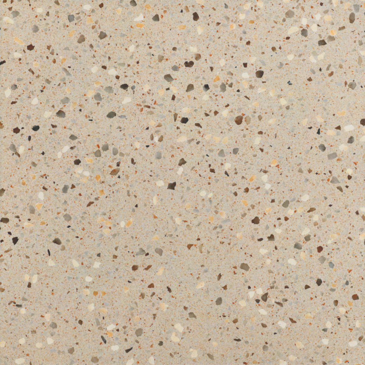 Carrelage sol intérieur grès cérame Terrazzo - beige mat - 59,7x59,7 cm