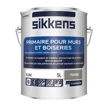 Primaire pour murs et boiseries intérieur/extérieur - blanc - pot de 5 l