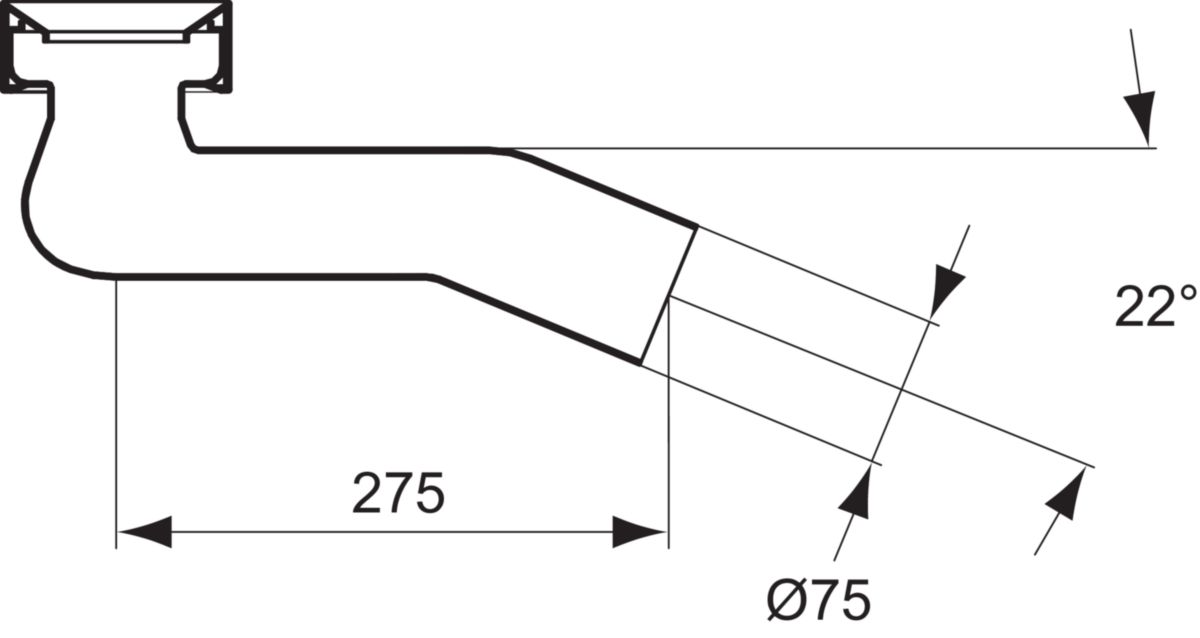 Tubulure ASPIRAMBO en plastique avec joint d'emboîtement, blanc réf. D5994AC