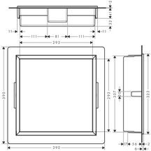 Niche murale XTRASTORIS ORIGINAL 300/300/70 avec cadre intégré, Noir mat