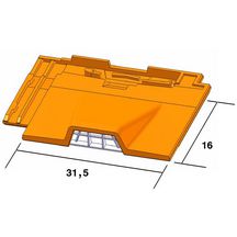 Chatière avec grille tuile petit moule terre cuite Rully 613RU sectin de ventilation 25cm Ardoise Réf. 123204