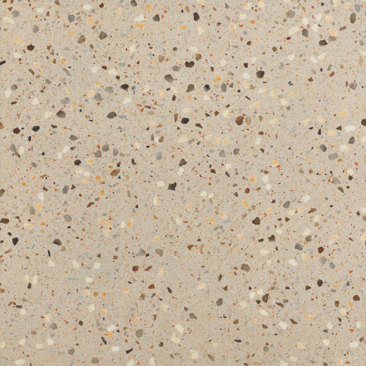 Carrelage sol intérieur grès cérame Terrazzo - beige mat rectifié - 59,7x59,7 cm