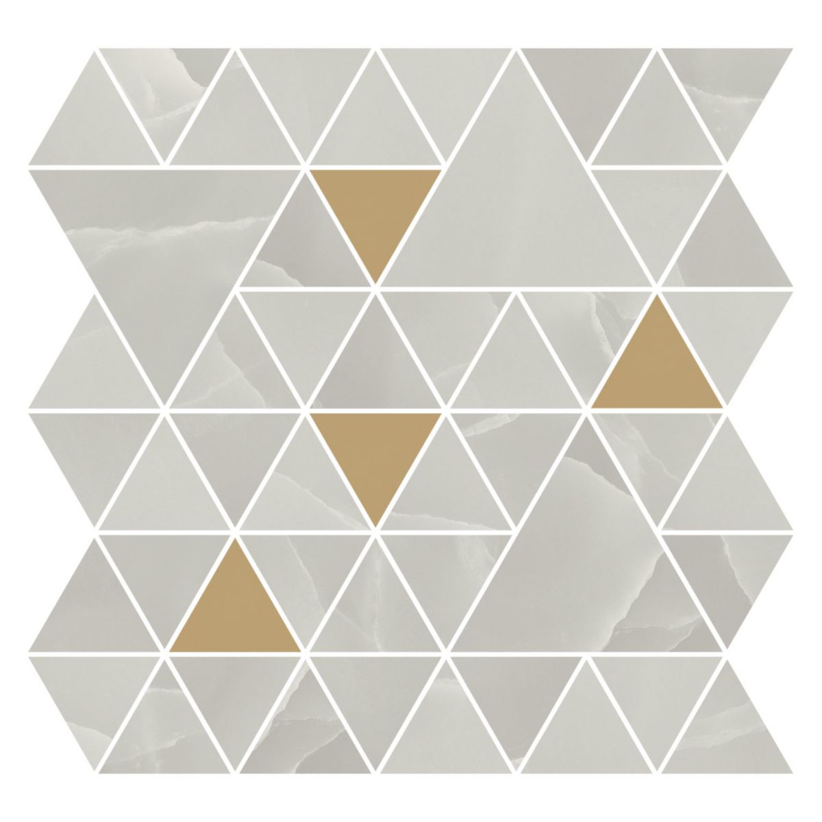 Mosaïque T Prestigio Onyx - grès cérame rectifié - ton grey poli - 30x30 cm