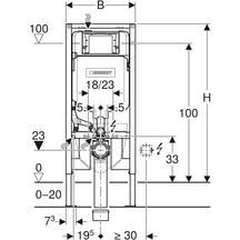 Système Bâti-support Duofix pour WC suspendu - H. 114 cm