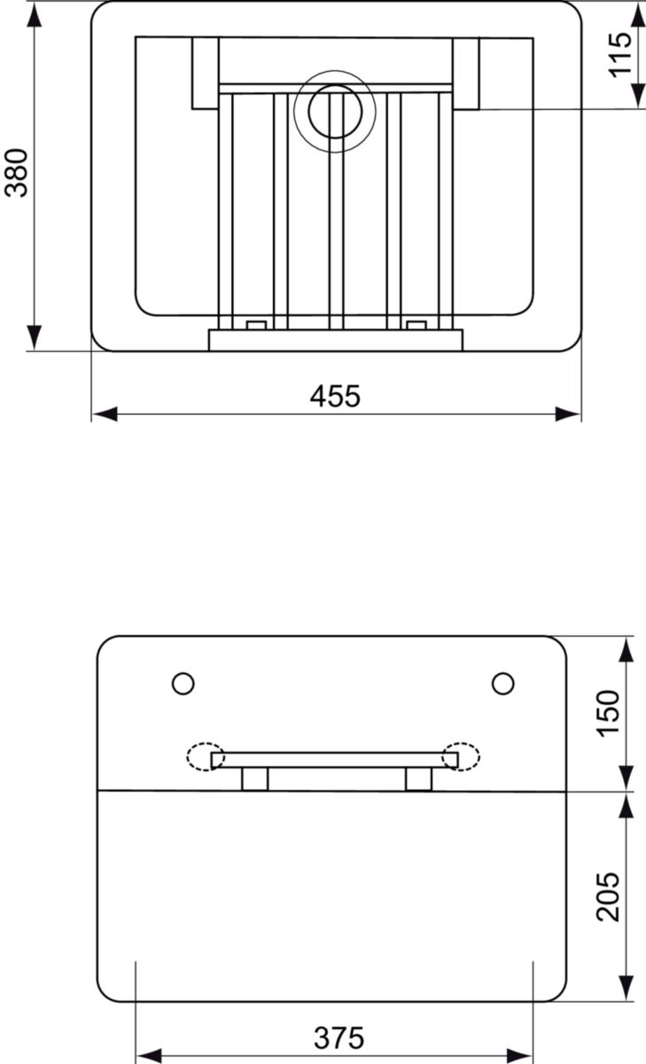 Poste d'eau avec grille porte seau inox SERVICE Lg : 46 cm blanc Réf. S593901