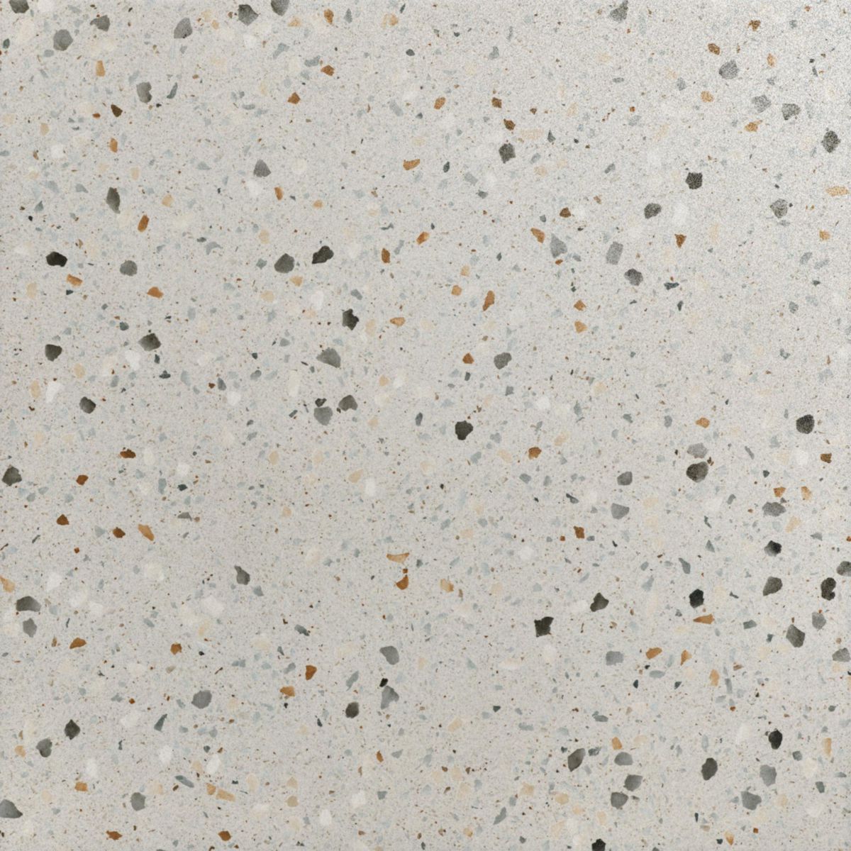 Carrelage sol intérieur grès cérame Terrazzo - grey adouci rectifié - 59,7x59,7 cm