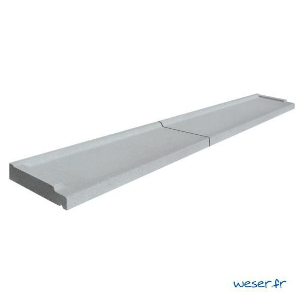 Seuil pour porte fenêtre gris 220 x 33,5 x 4,5 cm Réf. SEUIL734220G