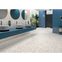 Carrelage sol intérieur grès cérame Terrazzo - blue mat - 59,7x59,7 cm