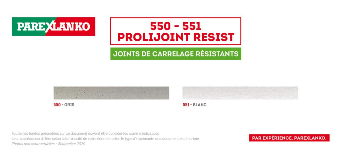 Joint carrelage Prolijoint résistant 550 sac de 12kg gris Réf. L550GRIS12