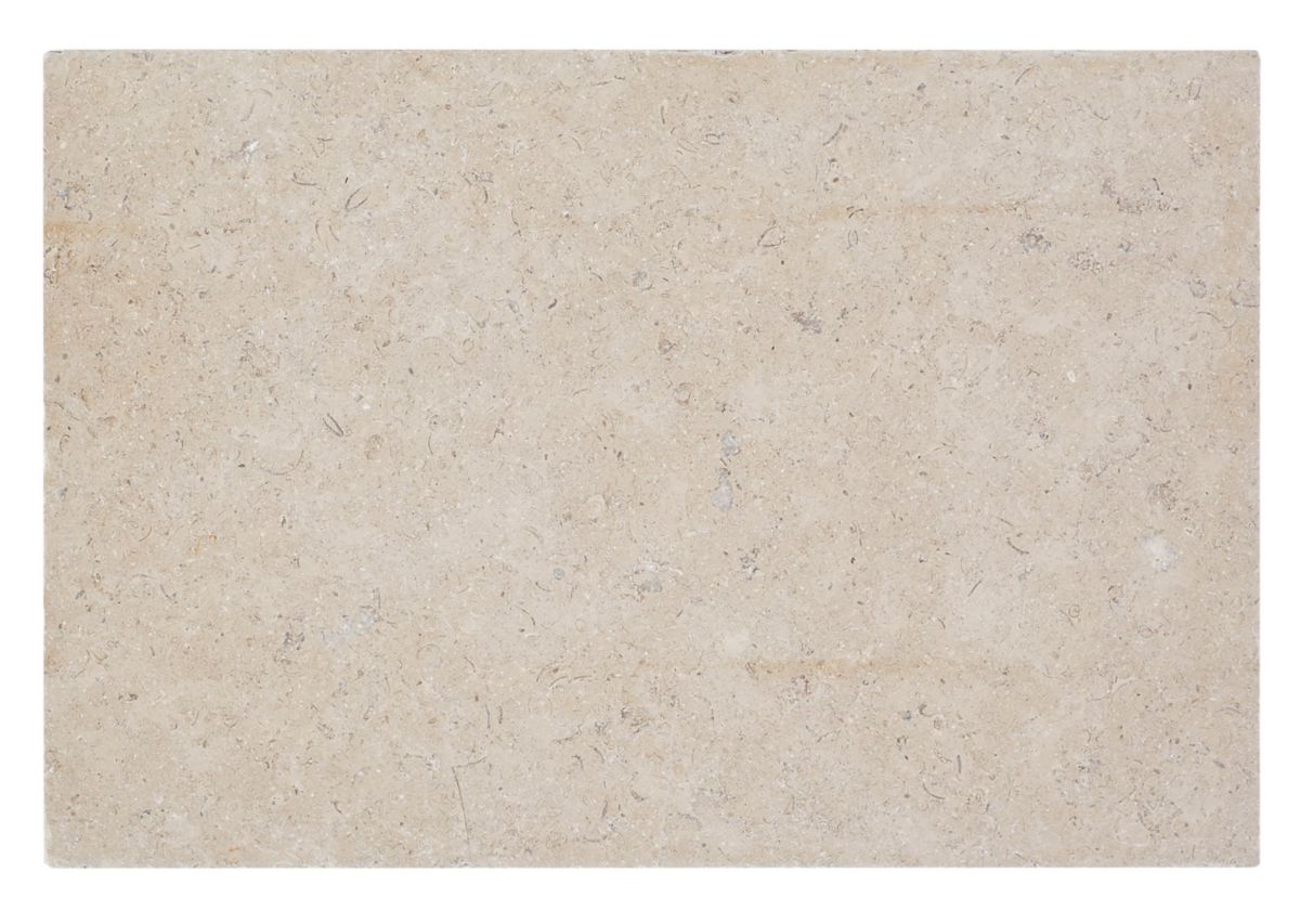 Margelle sol extérieur marbre Sakkara - beige adouci vieilli - 30x60 cm - ép. 3 cm