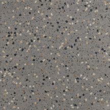 Carrelage sol intérieur grès cérame Terrazzo - anthracite mat rectifié - 59,7x59,7 cm