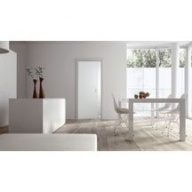 Habillage Speedy Extension 95/100 - revêtu blanc - pour porte coulissante 204x63-103 cm