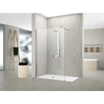 Parois de douche KUADRA h 90 ext.87-90 cm verre transparent chrome réf : KUADH90-1K