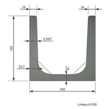 Thermo'linteau 1400 x 200 x 200 mm