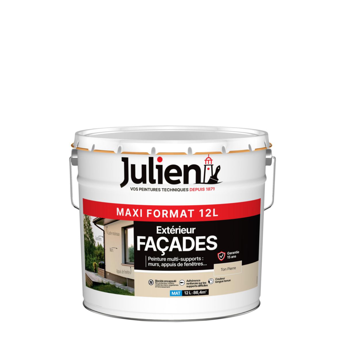 Peinture Multi-supports Façade - ton pierre - seau de 12 l