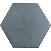 Carrelage hexagonal pour sol et mur intérieur Matter - grès cérame - blue mat - 20x23 cm