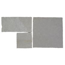 Dalle sol extérieur calcaire Himalaya - grey - opus romain 4 formats - ép. 2 cm - Vendu par palettes complètes 