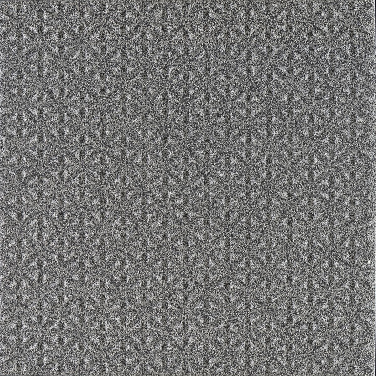 Carrelage sol intérieur Techno+ - grès cérame R12 - gris foncé poivré pointe de diamant - 20x20 cm