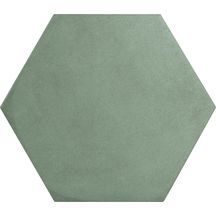 Carrelage hexagonal pour sol et mur intérieur Matter - grès cérame - green mat - 20x23 cm