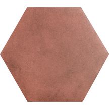 Carrelage hexagonal pour sol et mur intérieur Matter - grès cérame - red mat - 20x23 cm