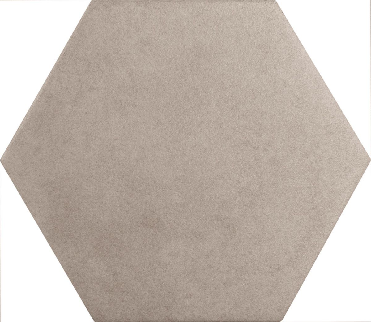 Carrelage hexagonal pour sol et mur intérieur Matter - grès cérame - taupe mat - 20x23 cm