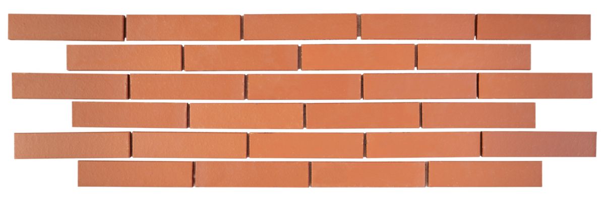 Plaquette de parement en terre cuite PL01 - rouge - 22x5x1,4 cm - boîte de 72 pcs