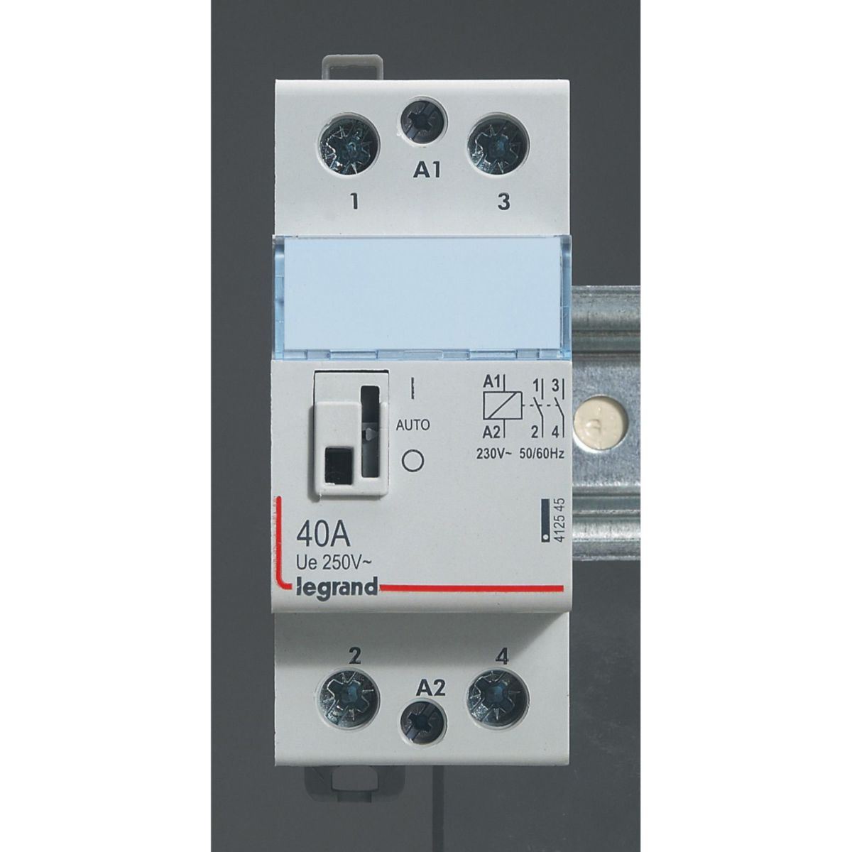 Contacteur de puissance CX³ bobine 230V - avec commande manuelle - 2P 250V - 40A - contact 2F - 2 modules