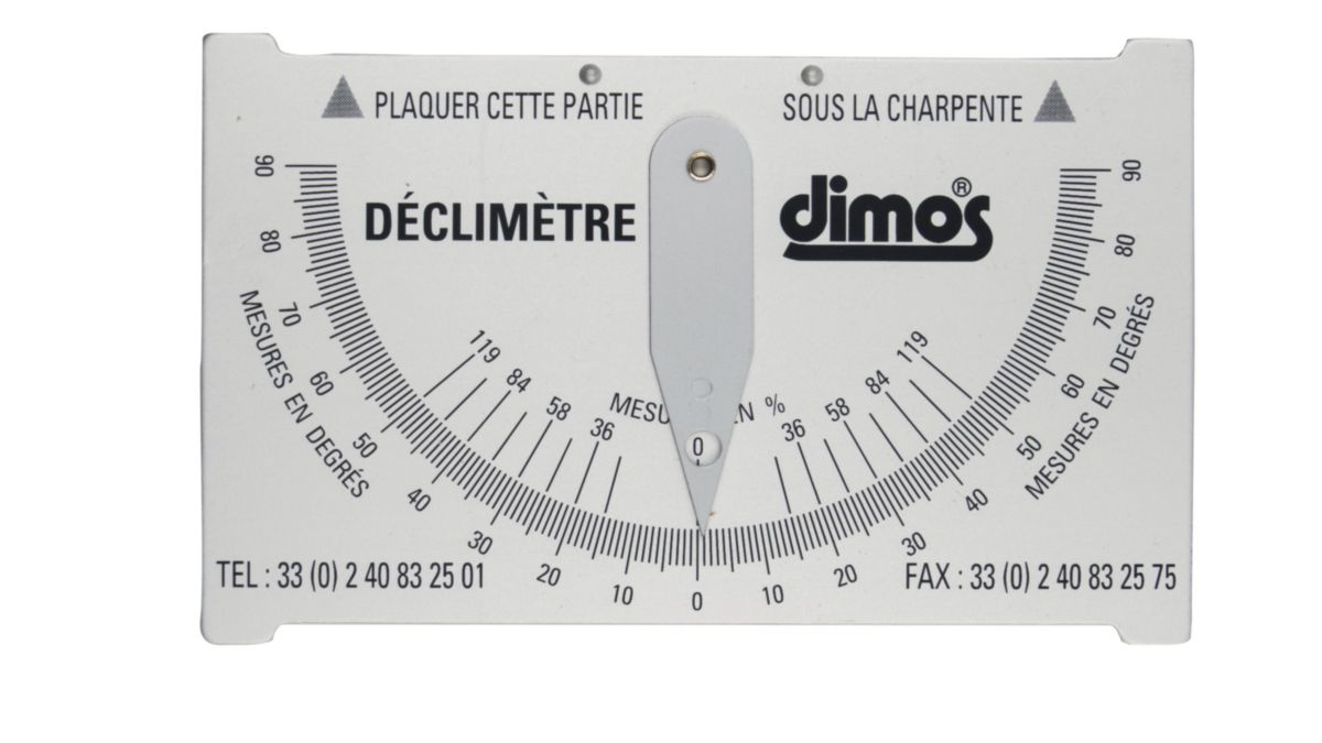 Déclimètre - aluminium blanc - 135x80 mm