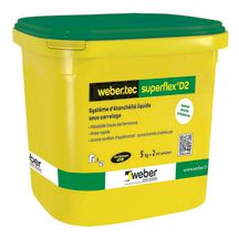 Système d'étanchéité liquide sous carrelage webertec superflex D2 - kit de 24 kg