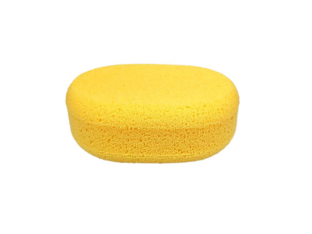 Eponge synthétique ovale Novipro 17x11x6cm jaune abricot