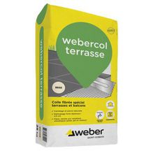 Colle à carrelage webercol terrasse - gris - sac de 25 kg