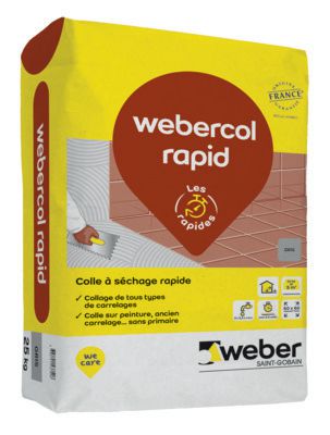 Mortier-colle webercol rapid pour carrelage - sac de 25 kg